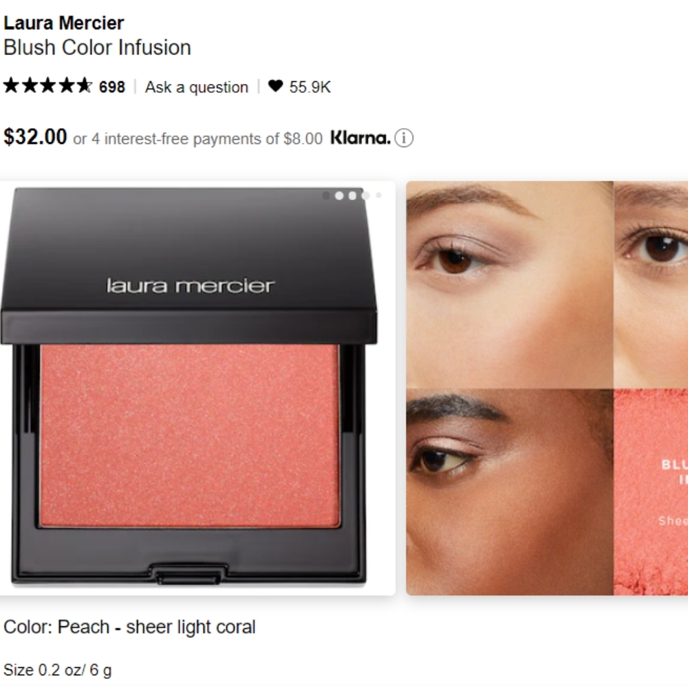 Laura Mercier Blush Colour Infusion (Peach)